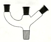  Multiple Glass Adapters, with three Neck two parallel and one at 45Âº, Model No.: KI- 017
