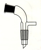  Adapter Receiver Glass, Bendor Straight With Vacuum Connection, Model No.: KI- 022 