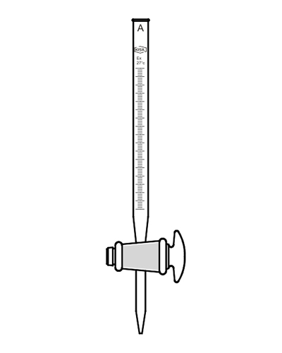  Burettes With Straight Bore PTFE Key Stopcock, Class A, Model No.: KI- 114