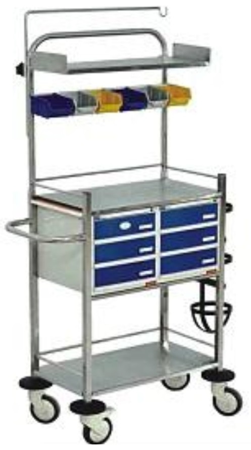  Crash Cart Trolley, Model No.: KI- SS- 152