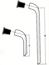  Adapters Receiver Delivery, Short Stem Glass, Model No.: KI- 019