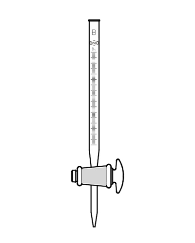  Burettes With Straight Bore PTFE Key Stopcock, Class B, Model No.: KI- 115